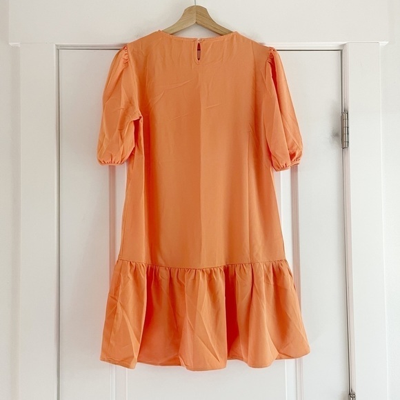 ASOS Urban Threads Orange/Coral Mini Pephem Dress - 8 - Picture 6 of 9